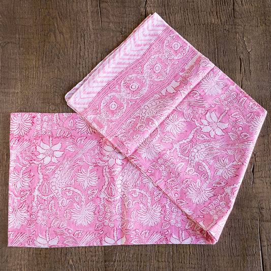 Unique hand-blocked printed, 100% cotton sarongs/cover up. Pink